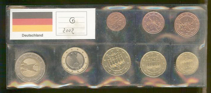 Germany euro set 2002G Unc